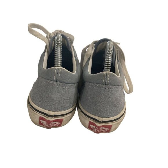 Vans Old Skool kids size 4 Gray White Low-Top Suede Canvas Skate Shoes Sneakers - Picture 4 of 8